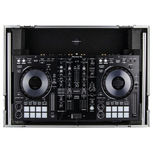 Pioneer DDJ-800 / XDJ-RR Flight Case with Bottom 1U Rack Space and Glide Platform - Image 5