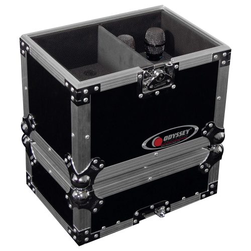 Handheld Microphone Flight Case with Storage Compartment for 12 Microphones - Image 2