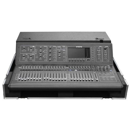 Midas M32/M32 Live Mixing Console Flight Case with a Doghouse Cable Cover and Wheels