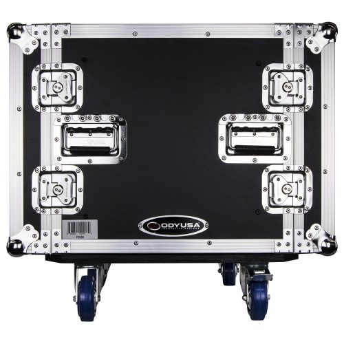 8U Shock Mount Rack Flight Case with Caster Wheels - Image 6