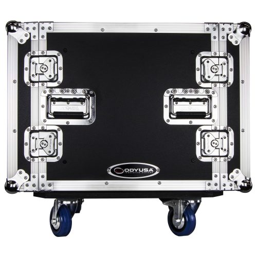 8U Shock Mount Rack Flight Case with Caster Wheels - Image 8