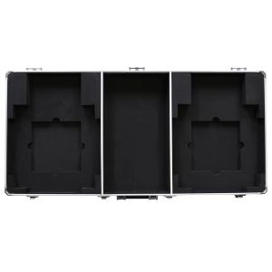 KROM Series Silver Compact 10" Format DJ Mixer and Two Numark PT01 Turntables Coffin Case