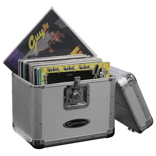 KROM Series Silver Stackable Record / Utility Case for 70 12" Vinyl Records & LPs