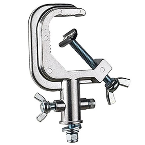 G-clamp, Fits 2" Tube, 330 lb Load, Silver