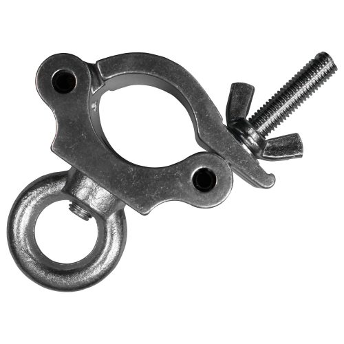 Pro Half Coupler with Eye Bolt, Fits 2" Tube, 1100 lb Load, Polished Natural