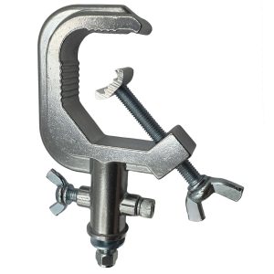 G-clamp, Fits 2" Tube, 330 lb Load, Silver