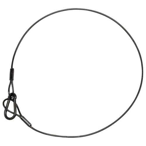 30" Long 3 mm Thick Black Safety Cable