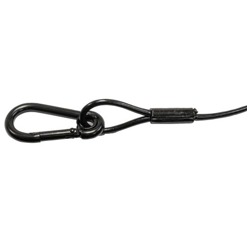 30" Long 3 mm Thick Black Safety Cable - Image 2