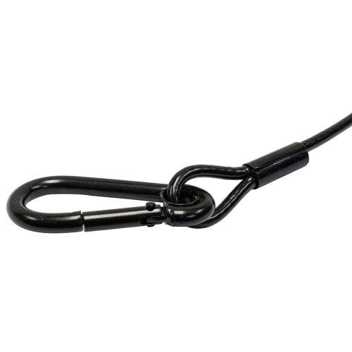 40" Long 5 mm Thick Black Safety Cable - Image 2