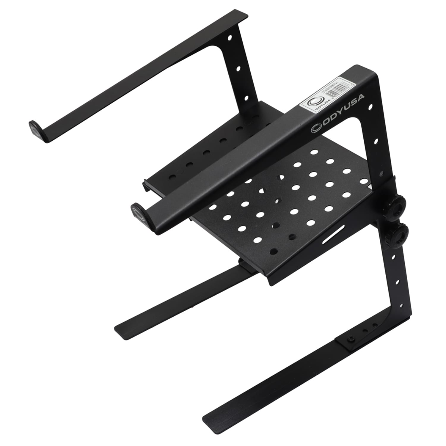 Black L-Stand with Table/Case Clamps and Detachable Accessory Tray Combo Package - Image 2
