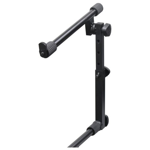 Black Two Tier X-Stand with Mic Boom and Top Shelf - Image 6