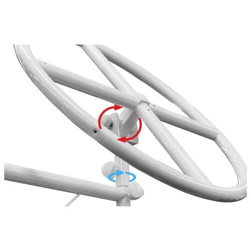 White 10' Wide Halo Ring Mobile Lighting System with Height Adjstable Crank - Image 5
