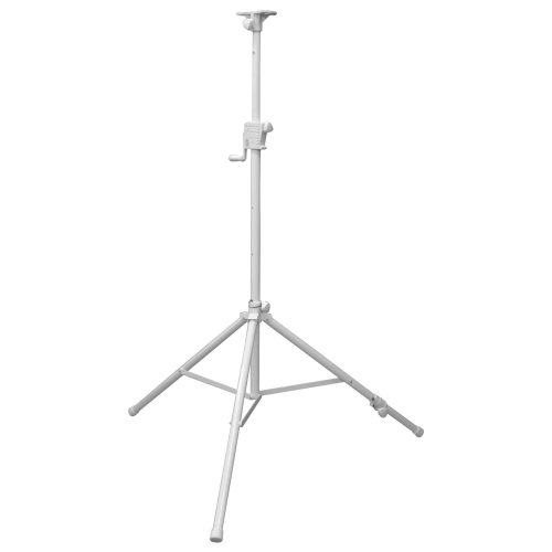 8.5' White Single Adjustable Leg Tripod Stand with Height Adjustable Crank
