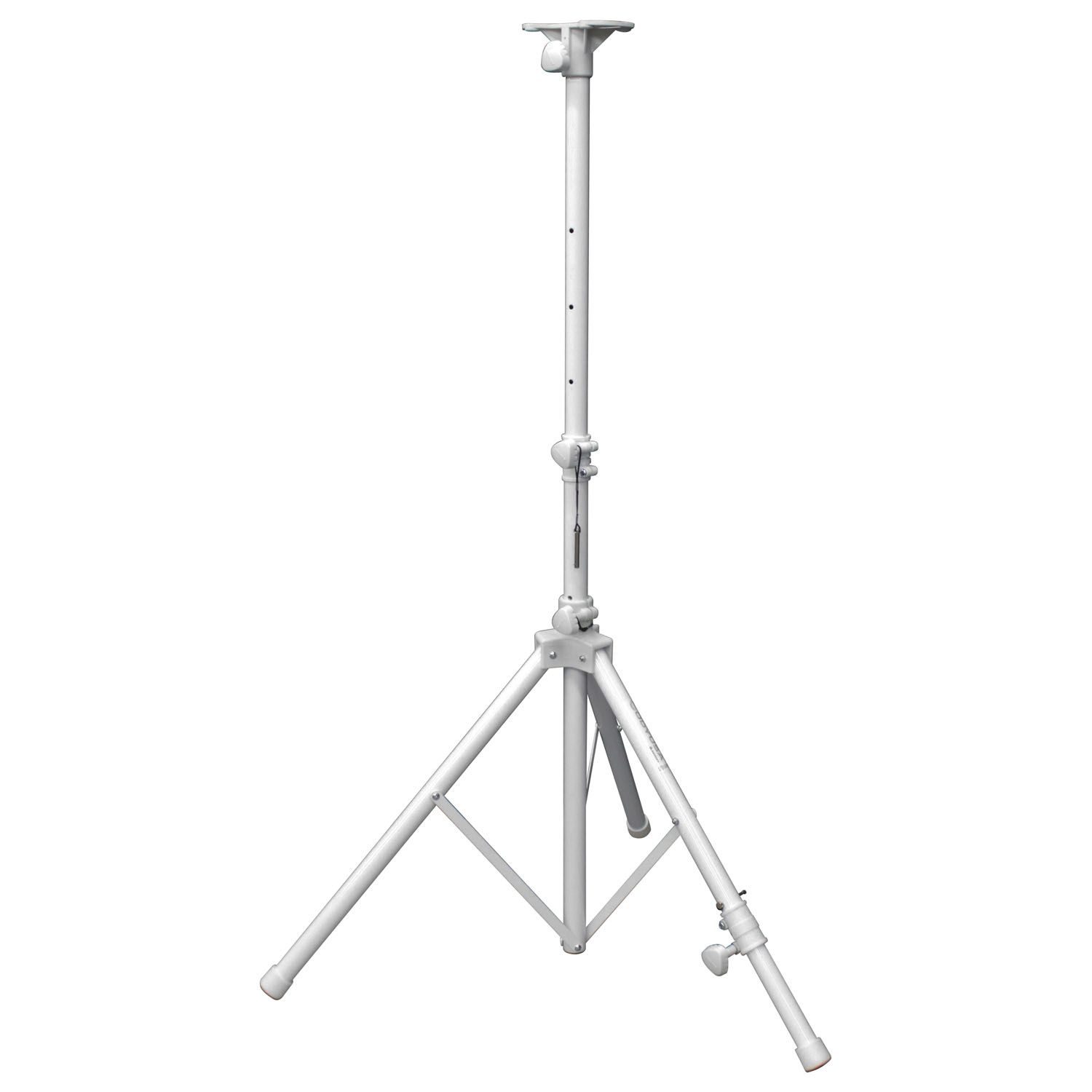 6' Tall White Single Adjustable Leg Tripod Stand - Odyssey Cases