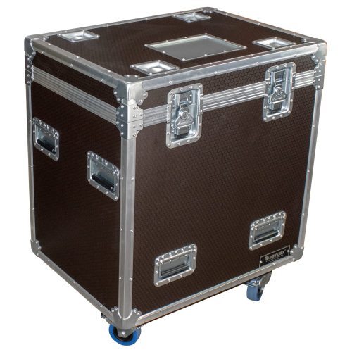 Odyssey Professional 30" x 22" x 30" Brown Hex Board Utility Tour Trunk Case with Caster Wheels - Image 2