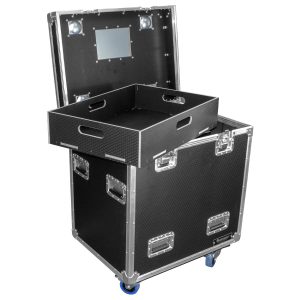Odyssey Professional 30" x 22" x 30" Black Hex Board Utility Tour Trunk Case with Caster Wheels