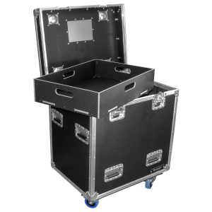 Odyssey Professional 30" x 22" x 36" Black Hex Board Utility Tour Trunk Case with Caster Wheels