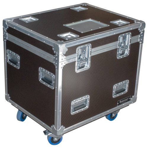 Odyssey Professional 30" x 24" x 30" Brown Hex Board Utility Tour Trunk Case with Caster Wheels - Image 3