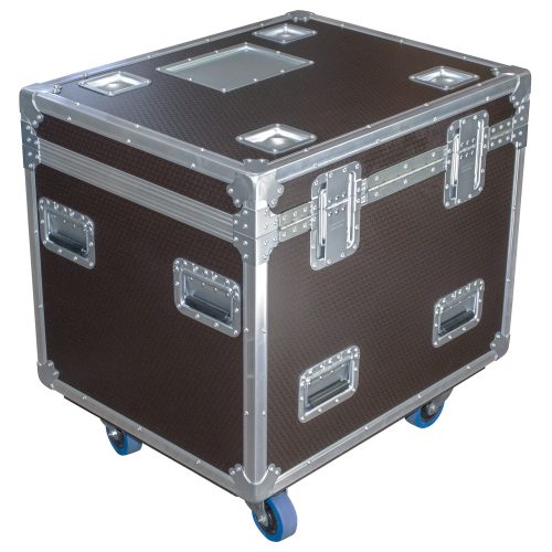 Odyssey Professional 30" x 24" x 30" Brown Hex Board Utility Tour Trunk Case with Caster Wheels - Image 4