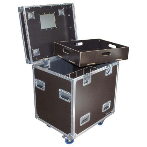 Odyssey Professional 30" x 24" x 36" Brown Hex Board Utility Tour Trunk Case with Caster Wheels