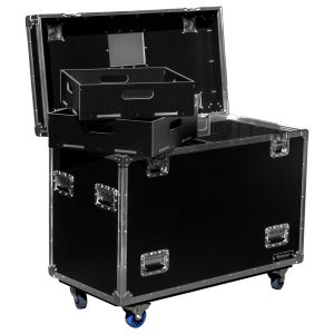Odyssey Professional 45" x 22" x 30" Black Hex Board Utility Tour Trunk Case with Caster Wheels