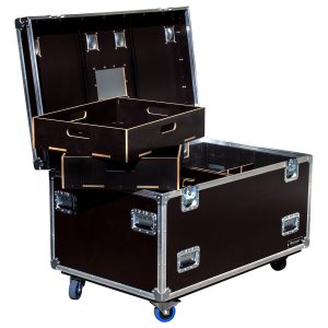 Odyssey Professional 48" x 30" x 30" Brown Hex Board Utility Tour Trunk Case with Caster Wheels