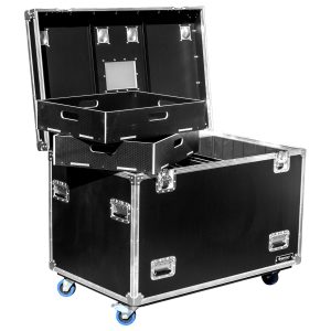 Odyssey Professional 48" x 30" x 36" Black Hex Board Utility Tour Trunk Case with Caster Wheels
