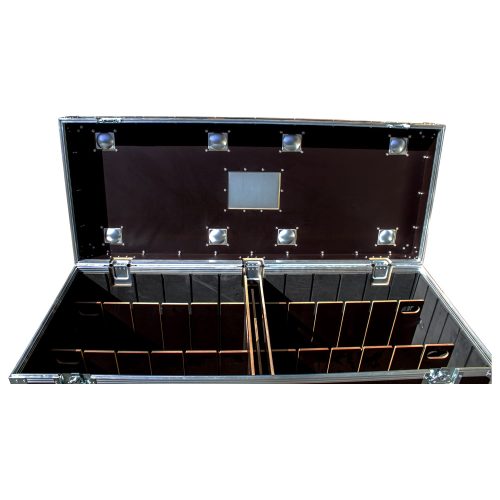 Odyssey Professional 60" x 24" x 30" Brown Hex Board Utility Tour Trunk Case with Caster Wheels - Image 2