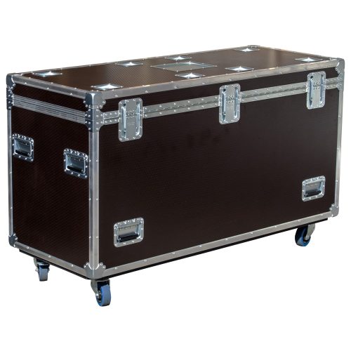 Odyssey Professional 60" x 24" x 30" Brown Hex Board Utility Tour Trunk Case with Caster Wheels - Image 4