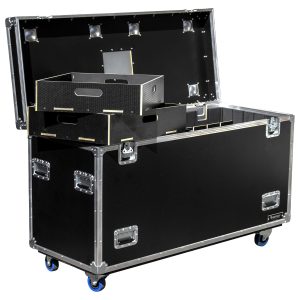 Odyssey Professional 60" x 24" x 30" Black Hex Board Utility Tour Trunk Case with Caster Wheels