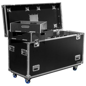 Odyssey Professional 60" x 24" x 36" Black Hex Board Utility Tour Trunk Case with Caster Wheels