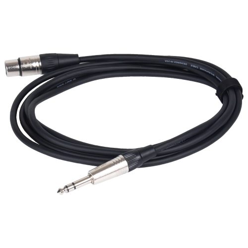 XLR Female to Stereo 1/4" Male Balanced Microphone Cable (5 ft)