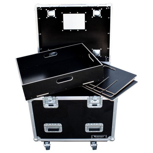 30" x 24" x 30" 0.5" Thick Hex Board Utility Tour Trunk Case with Caster Wheels