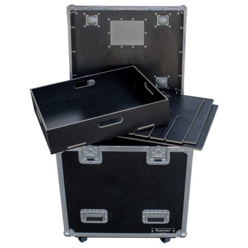30" x 24" x 36" 0.5" Thick Hex Board Utility Tour Trunk Case with Caster Wheels