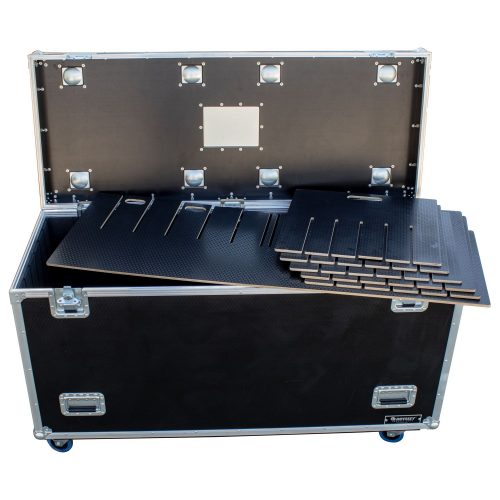 60" x 24" x 30" 0.5" Thick Hex Board Utility Tour Trunk Case with Caster Wheels