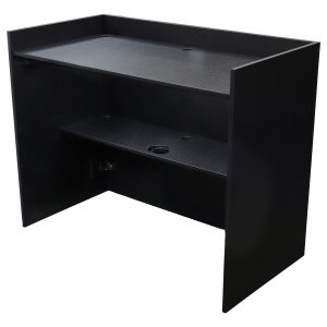Odyssey Painted Wood Facade-Style Folding DJ Booth - Black