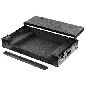 Road Case Series DDJ-GRV6 Case in Black with Wheels and Glide Style Laptop Platform