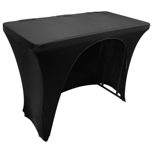 Black 4' Banquet Table Scrim Cover - Image 4