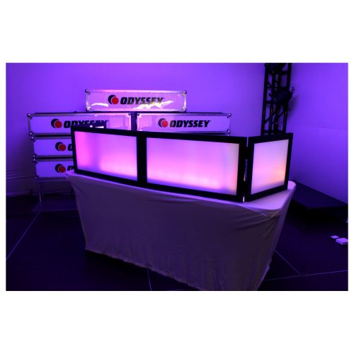 58" W x 16" H White Pro DJ Facade with Black Frame - Image 4