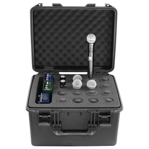 Handheld Microphone Case (Holds 16) With Storage Compartment - Image 2